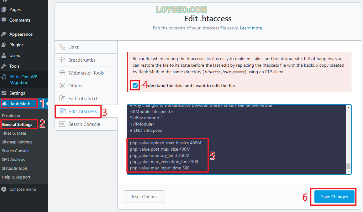 edit htacess rank math seo - 如何在WordPress中调整最大文件上传大小(3种方法) edit htacess rank math seo