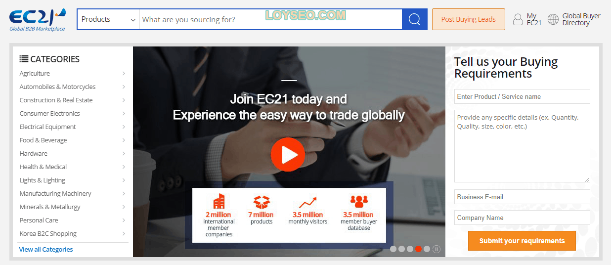 ec21 com - 108個免費的外貿B2B平臺與排名 ec21 b2b 平臺