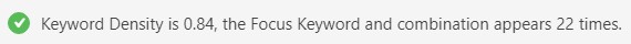 關鍵詞密度測試通過