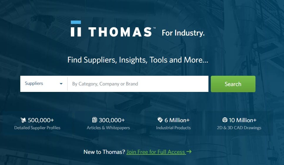 thomasnet com - 108個免費的外貿B2B平臺與排名 thomasnet b2b 平臺