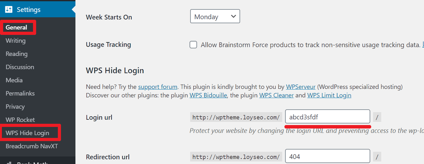 wps hide login