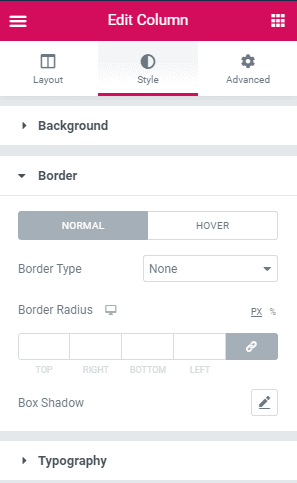 如何在Elementor中给图片、标题、栏目添加边框半径border radius，即圆角效果