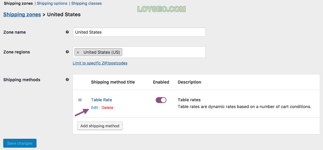 如何配置運費費率表Table Rate Shipping