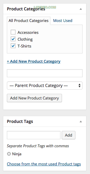 WooCommerce Product Categories and Tags - 如何用WooCommerce管理和添加产品 WooCommerce Product Categories and Tags