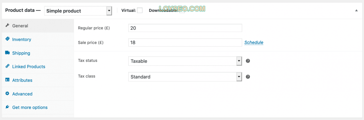 WooCommerce Product Data metabox