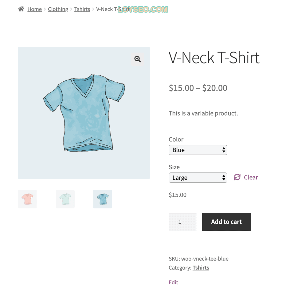 - WooCommerce如何添加可变产品