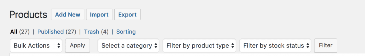 filter products - 如何用WooCommerce管理和添加产品 如何用WooCommerce管理和添加产品
