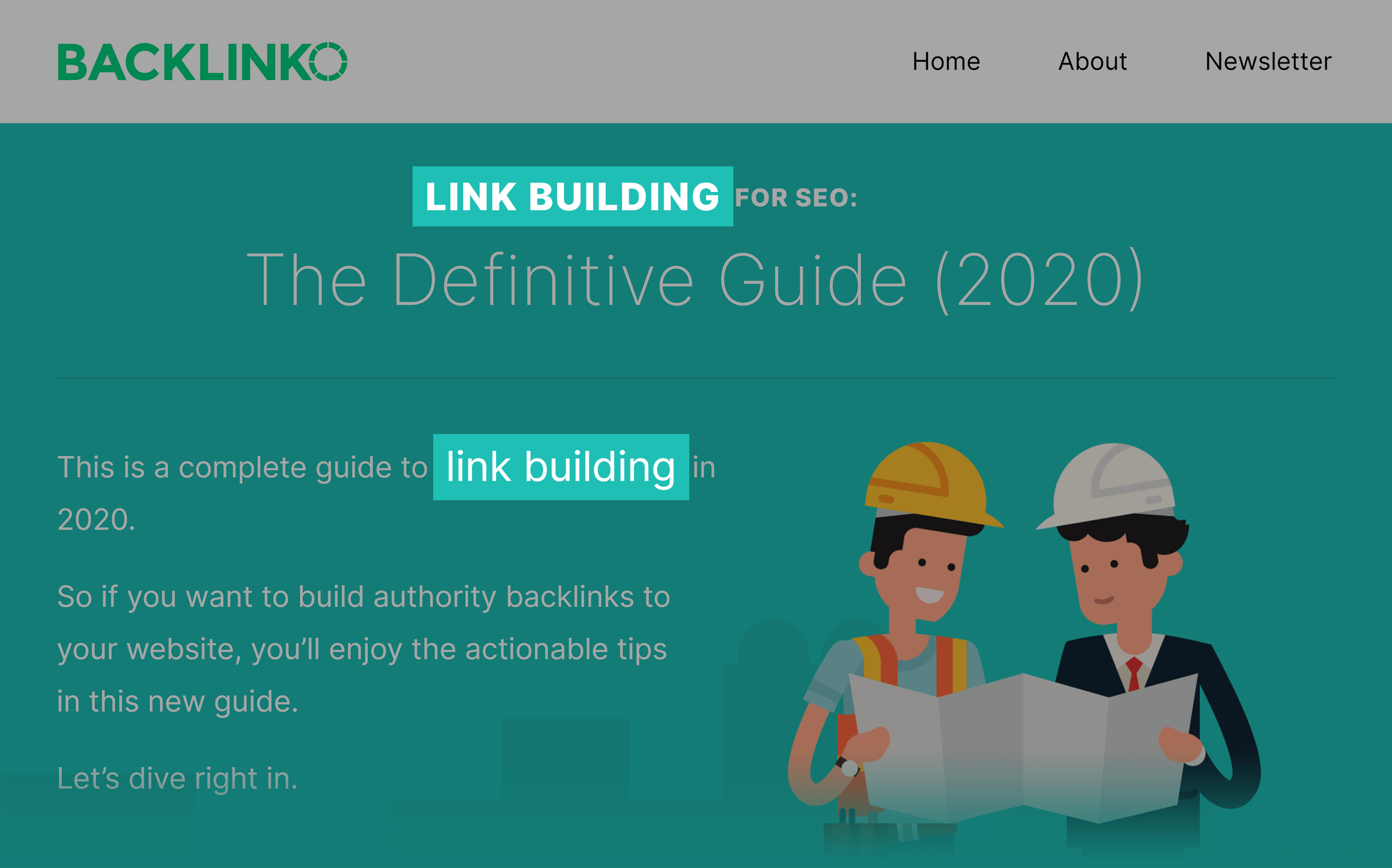 Backlinko Link Building Guide Keywords