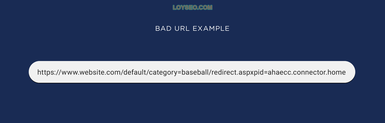 Bad URL example Bad URL example