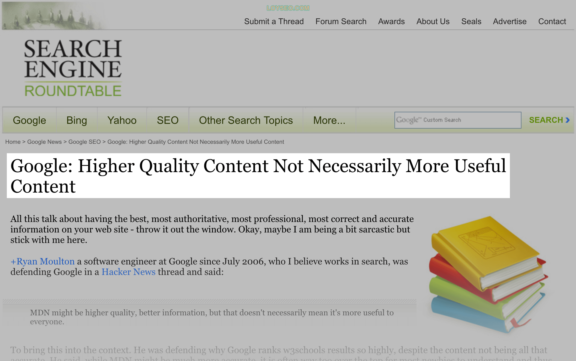 Distinction between higher-quality content and useful content Distinction between higher-quality content and useful content