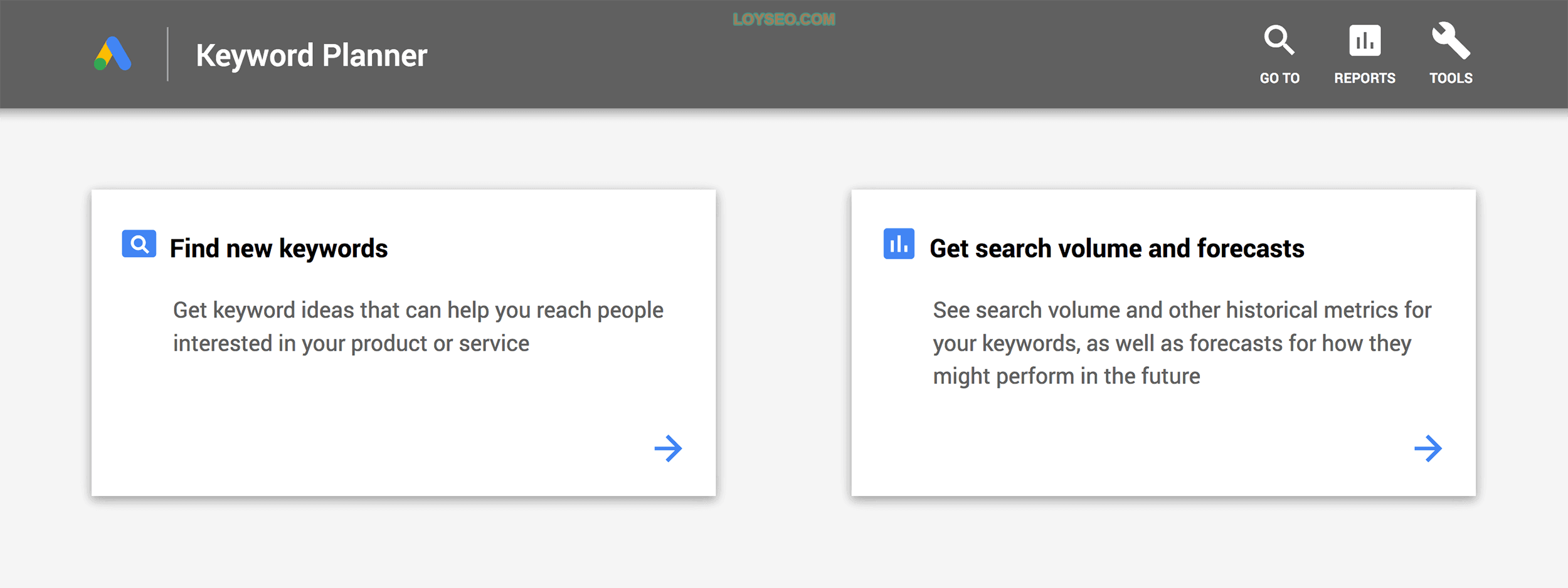 Google Keyword Planner Google Keyword Planner