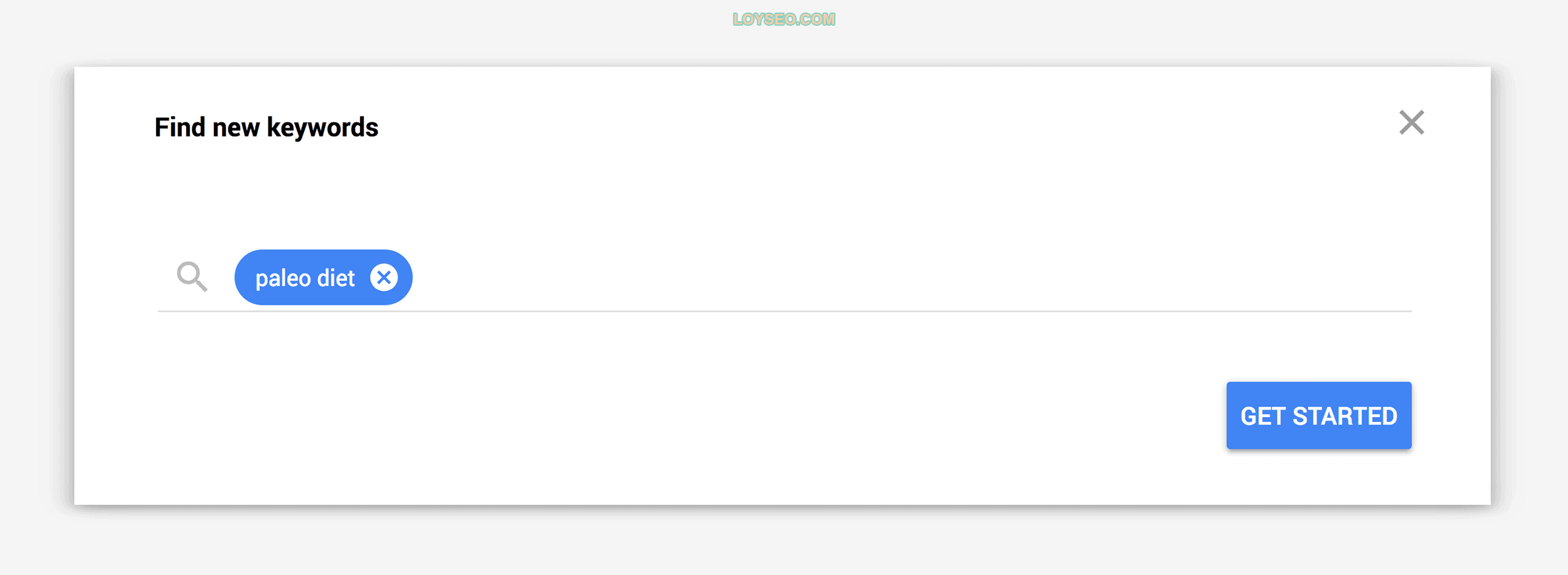 Google Keyword Planner – “paleo diet” search Google Keyword Planner – "paleo diet" search
