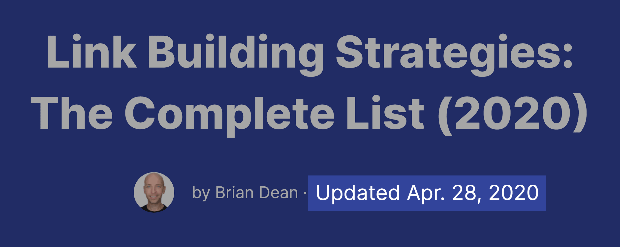 Link Building Strategies Update Date