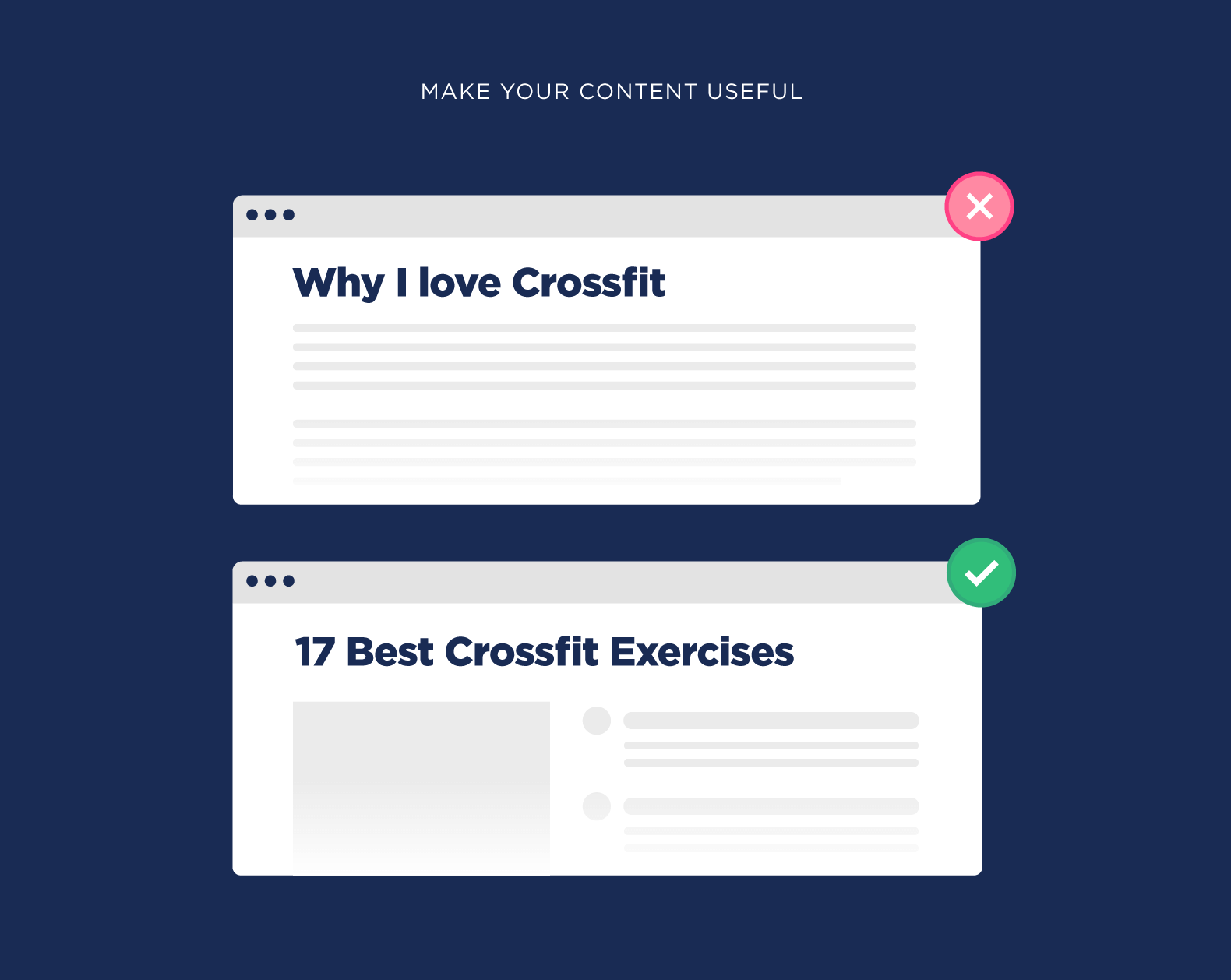 make your content useful - 搜索引擎排名因素 Make your content useful