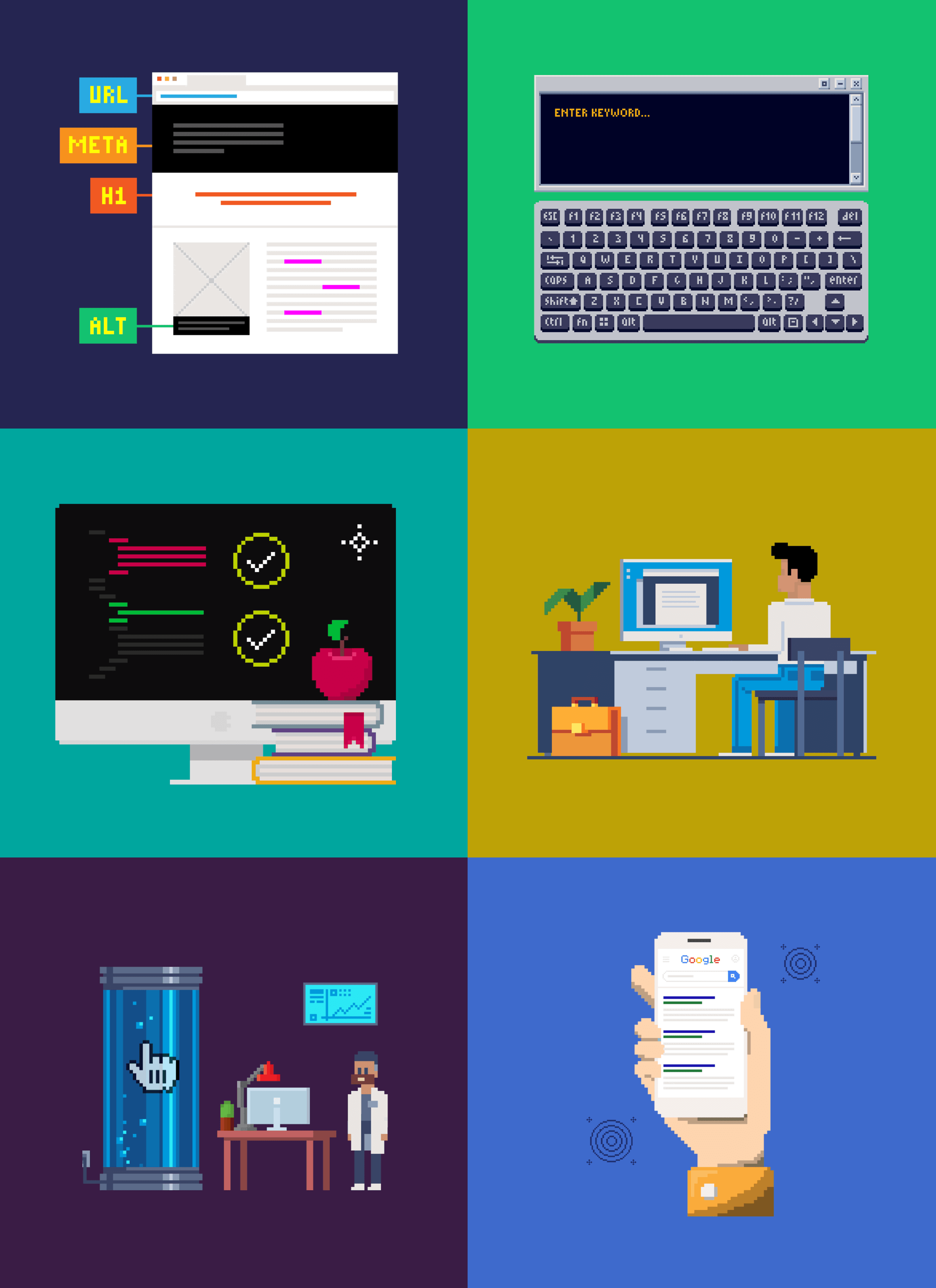 on page seo illustrations - SEO 与 SEM的区别是什么? on page seo illustrations