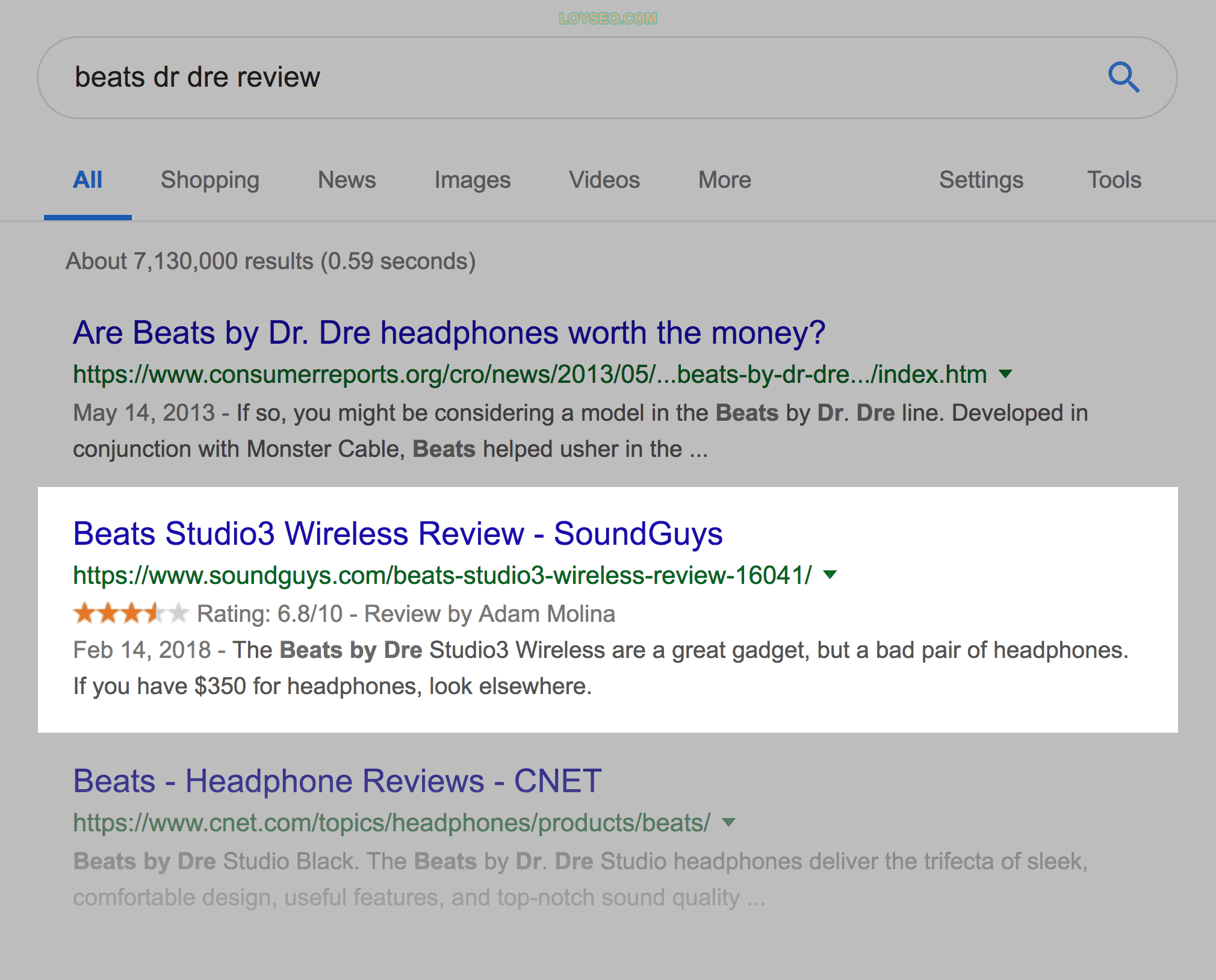 Review stars SERPs Review stars SERPs