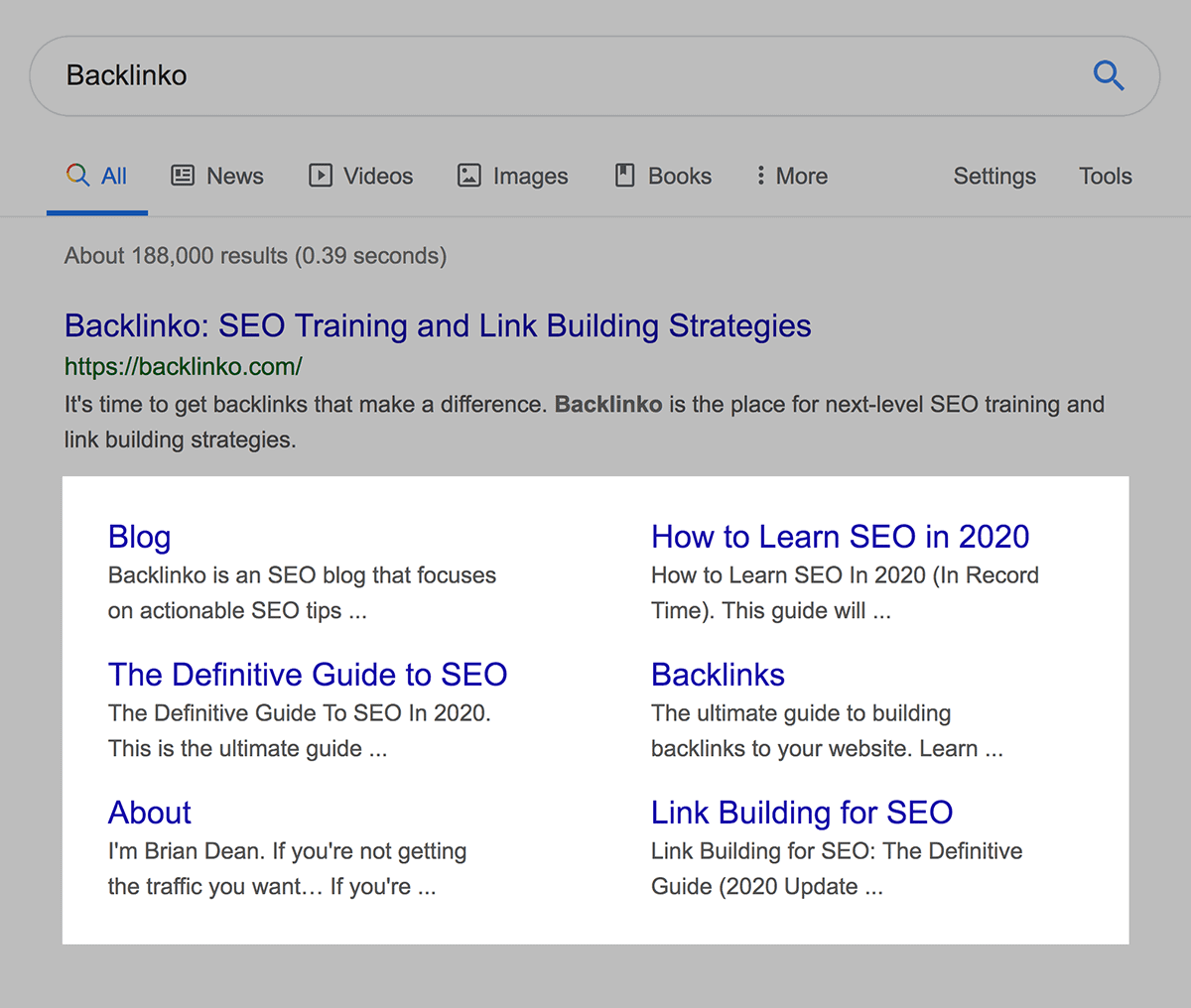 serp with sitelinks - 什么是SERP? serp with sitelinks