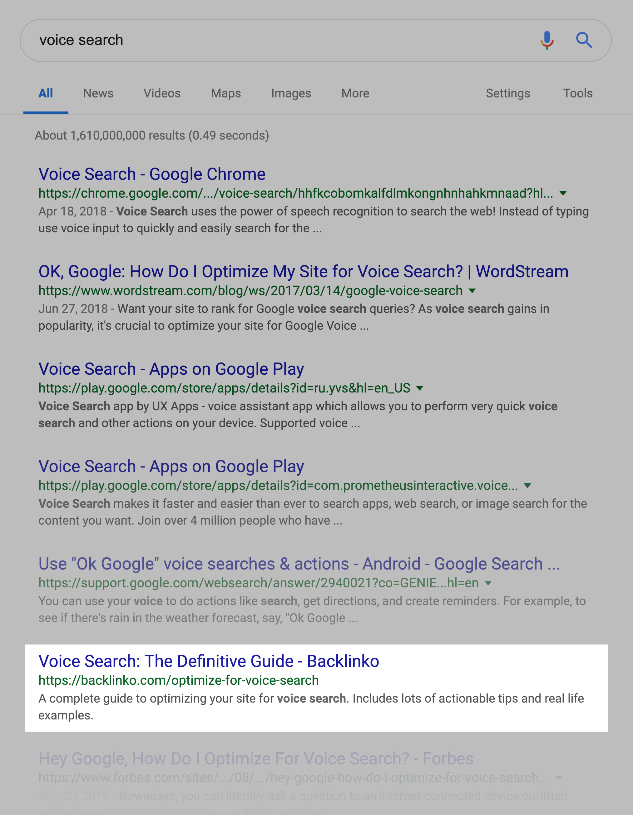 voice search guide google serp - 搜索引擎排名因素 Voice Search Guide Google SERP