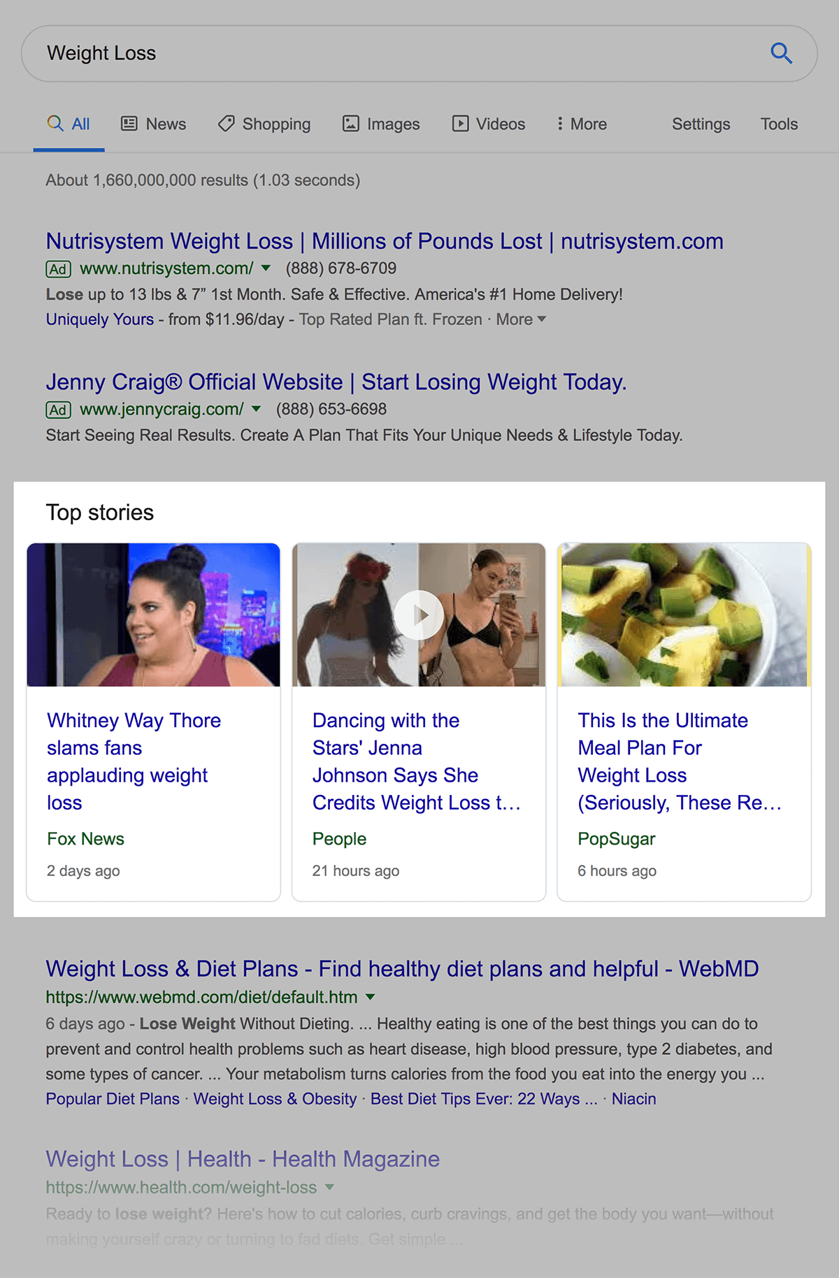 weight loss top stories - 什么是SERP? weight loss top stories