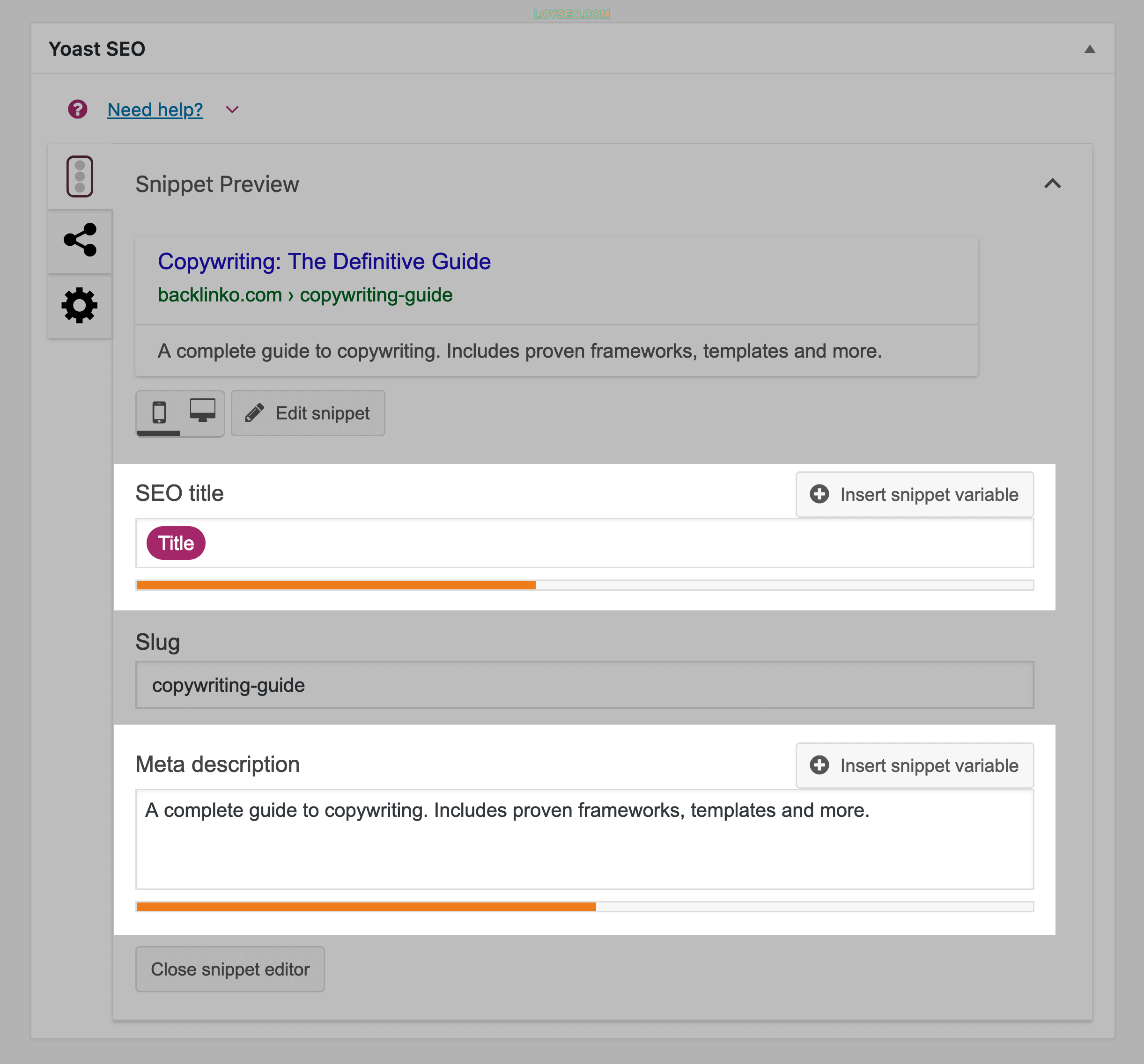 Yoast SEO – Title + Description Yoast SEO – Title + Description