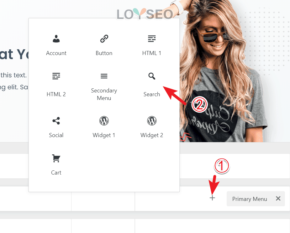 astra header add search - Astra主题教程:如何制作B2B外贸独立站 B2B外贸独立站:如何用Astra主题制作