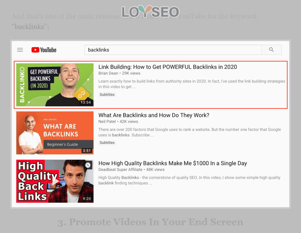backlinko youtube - SEO友好型网页设计 Backlinko – YouTube Example