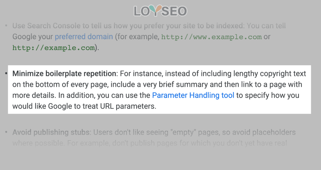 google warns against using boilerplate content - SEO友好型网页设计 Google warns against using boilerplate content