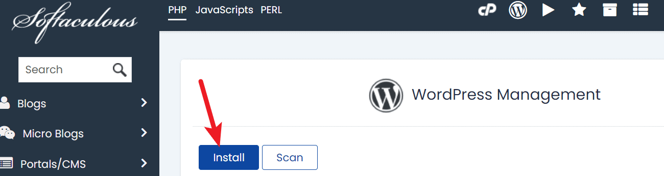 install wordpress in hostarmada 3