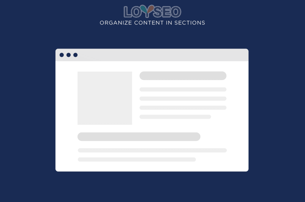 organize content in sections - SEO友好型网页设计 Organize content in sections