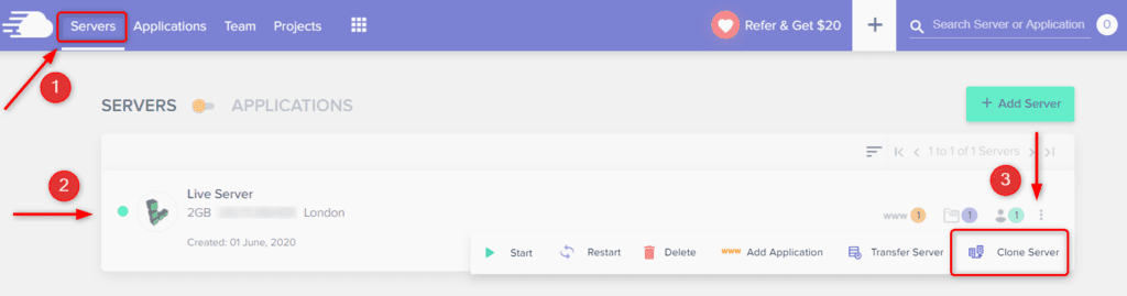 clone server cloudways 2