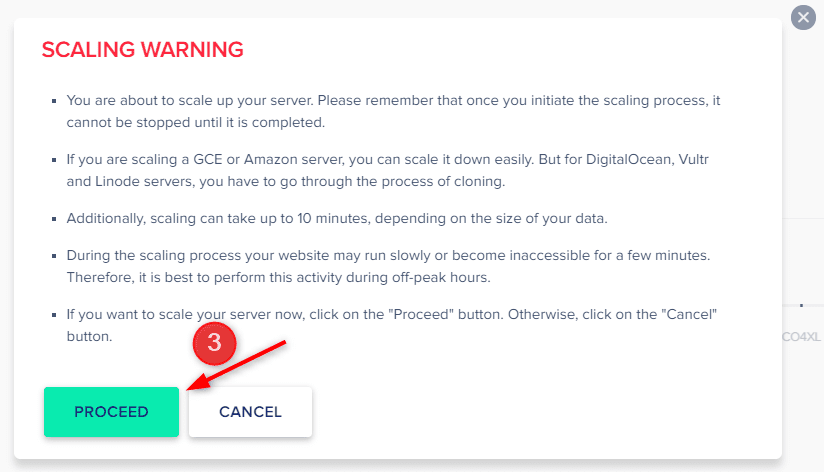 scale servers on the cloudways 3