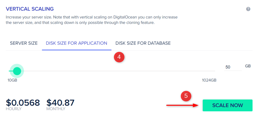 scale servers on the cloudways 5