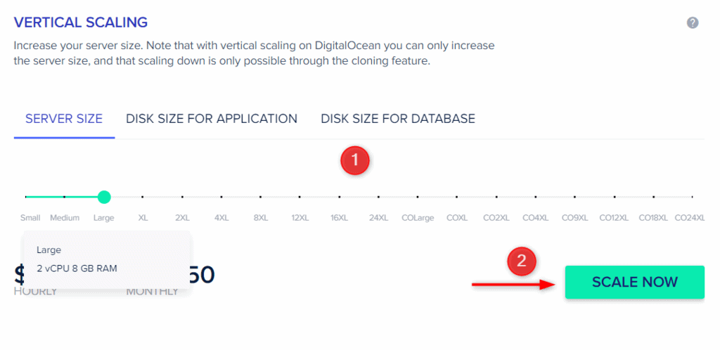 scale servers on the cloudways 7