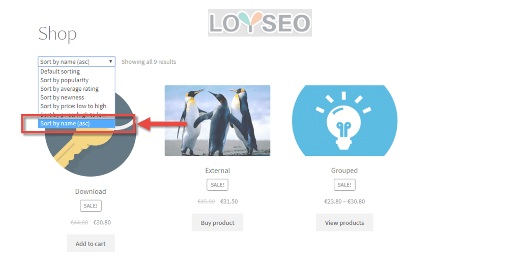 woocommerce default sorting option add remove edit