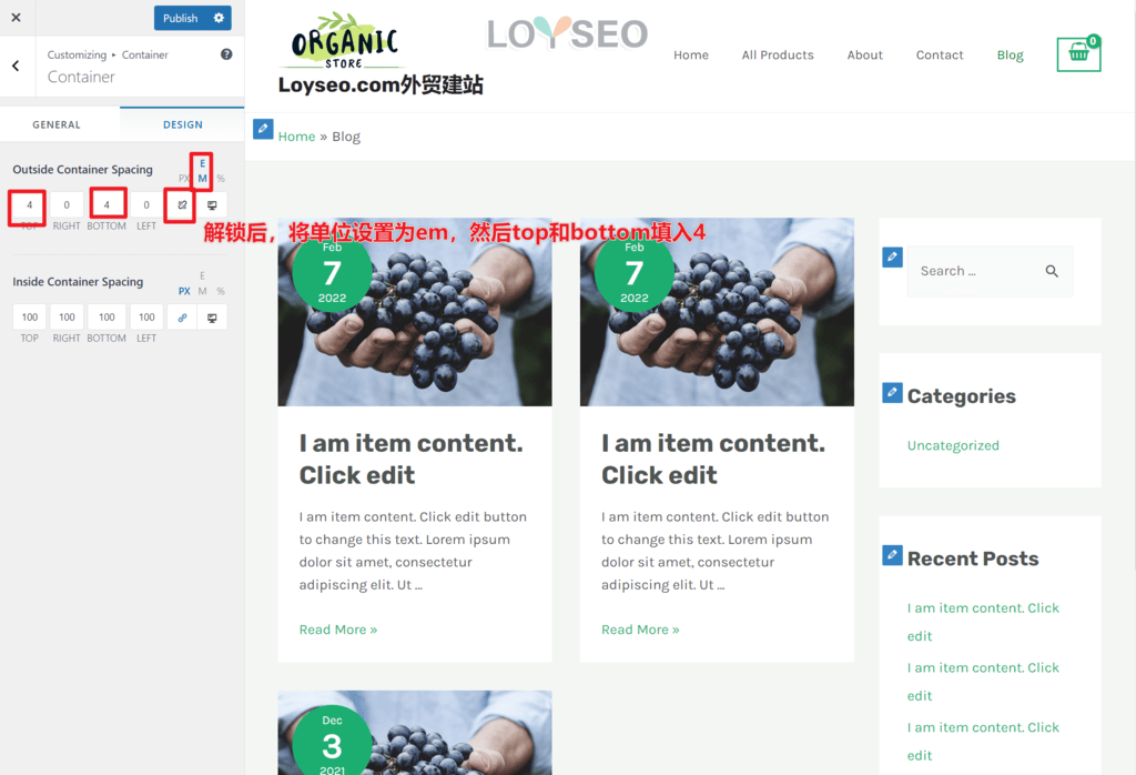 astra blog top space 2 - Astra主题教程:如何制作B2B外贸独立站 B2B外贸独立站:如何用Astra主题制作