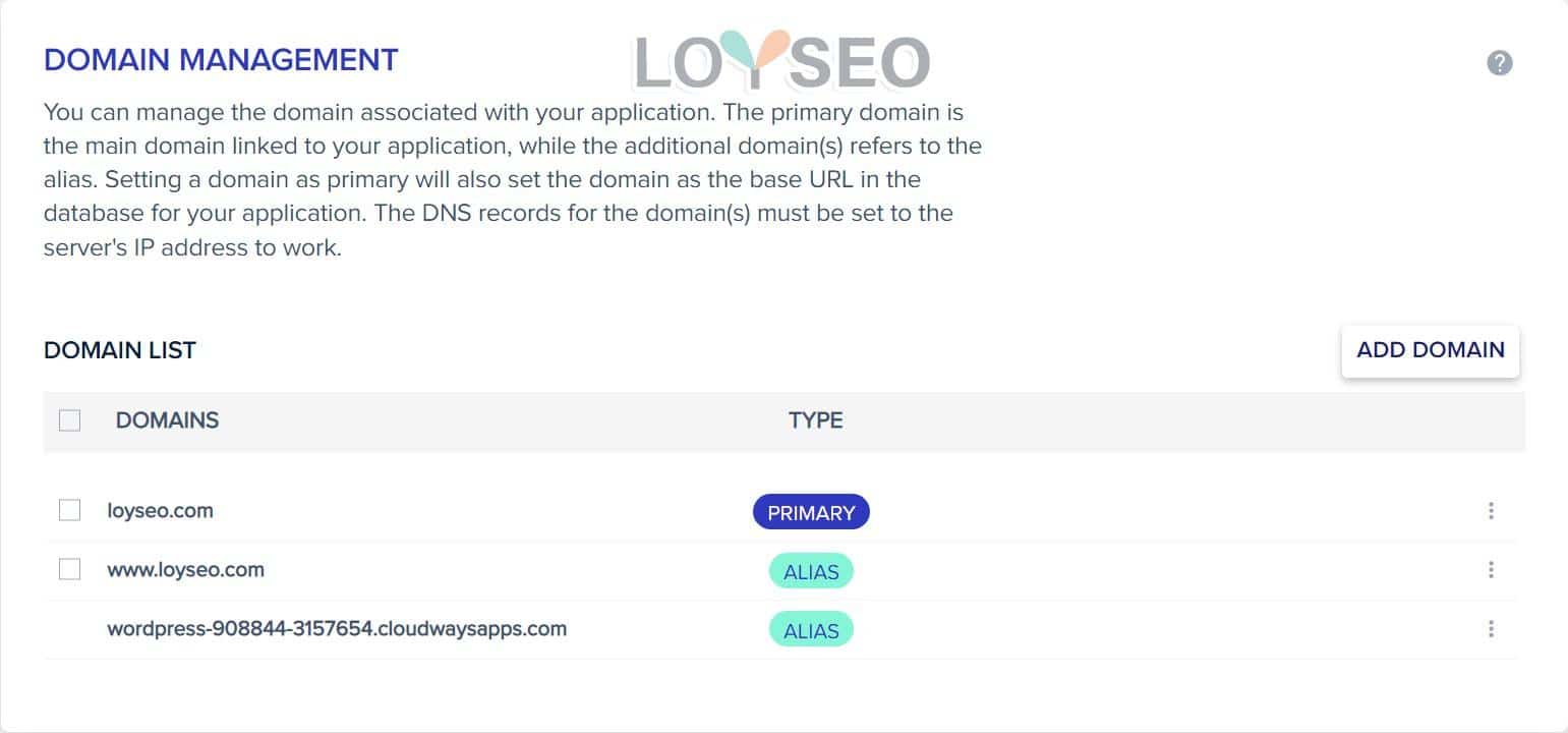 cloudways domain management 8