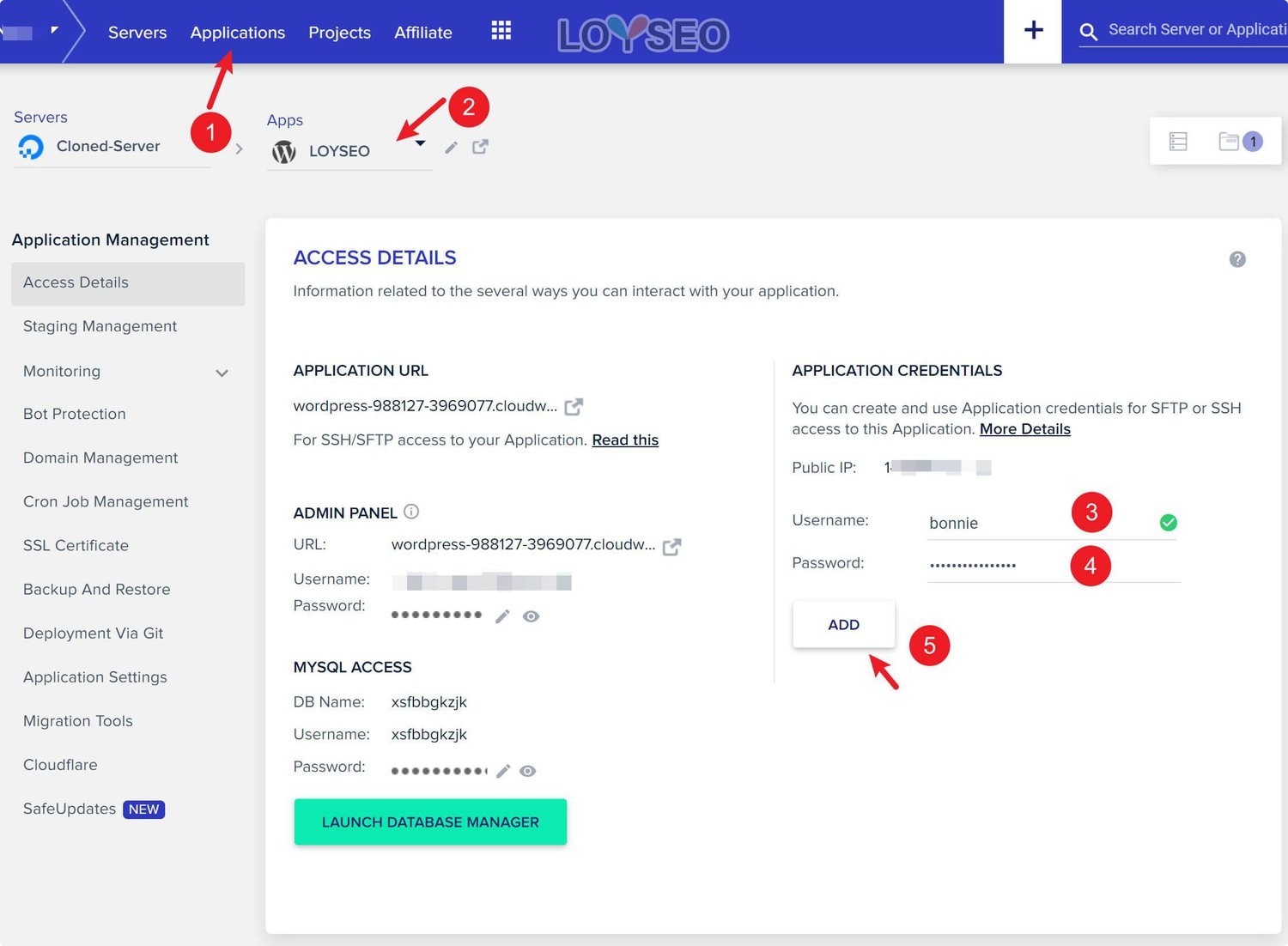 setting cloudways migrator sftp