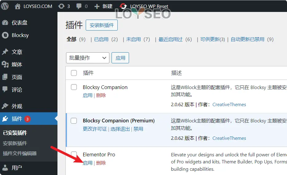 activate plugin 2 - WordPress如何安装插件(3种方法) WordPress如何安装插件(3种方法)